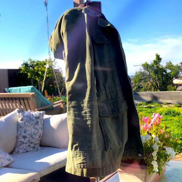 🚫On Hold BP Brass Plum Nordstrom olive Green cargo utility hoodie jacket - Picture 7 of 9